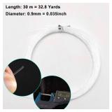 Invisible Hanging Support Up to 60lbs, 98Feet(30M) Clear Picture Wire with 40 Aluminum Crimping Sleeves, Strong Nylon Wire for Hanging Picture Frame, String Light, Christmas Decor