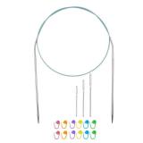 Circular Knitting Needles 32inches/80cm,Size US 2.5(3mm) Stainless Steel Round Knitting Needles for Handmade Knitting DIY