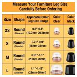 16 Pcs New Chair Leg Floor Protectors, Silicone Chair Leg Protectors for Hardwood Floors, Floor Protectors for Chairs, Chair Leg Caps Protect Wooden Floors from Scratching, Wonftt Tear