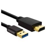Znoogrn USB to HDMI Cable, USB-A to HDMI Adapter for Monitor, Type-A Male to HDMI Male Adapter for TV/DVD Player/Projector/Monitor-6.6FT/2M (Black)