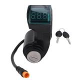equlup Electric Scooter Handlebar Switch Lock, 3 Pin Water Proof Handlebar Switch Lock with 2 Keys Digital Handle Control for M5 ?Electric Scooter
