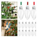 Christmas Tree Balls,3.5inch Clear Plastic Fillable Ball Tree Ball,Clear Balls Ornaments for Christmas Hanging Ornaments (15)
