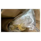 VCO 12\ Lighted Cream and Gold Angel Christmas Tree Topper - Clear Lightsin