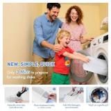 Teletrogy Shoe Washing Machine Bag w/Shoe Trees to Prevent Deformation - Sneaker Cleaner Bag Reusable Lint-Free Large Laundry Shoe Bag, Tennis Shoes Wash Kit Home Travel Essentials, White 2pcs