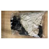 60Pcs Black Bow Balloons White Black Balloon DIY Ribbon Bow Decorations for Coquette Birthday Party Decorations (Black)