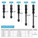 AQUANEAT Aquarium Heater, 200W Fish Tank Heater, Adjustable Submersible Water Thermostat with Thermometer