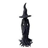 Cracker Barrel Witch Statue, 11.8\ Gothic Halloween Resin Figurine, Enchanting Witch Statue, Dark Fantasy Ornament,Halloween Festival Decorationin