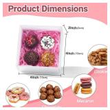 50PCS 4x4x2Inch White Drawer-Style Gift Boxes for Macarons, Cookies, Chocolate Truffles and Donuts - Christmas Party Favors, Holiday Treat Boxes, Bakery Packaging Party FavorsandHoliday Celebrate