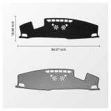 KUST Black Dash Cover for Hyundai Palisade 2020-2024 2025 (SE SEL) (with HUD) Non-Slip Dashboard Cover Polyester Center Console Dash Cover Interior Accessories for Palisade Custom Fit Dash Mat