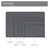 Reopet Waterproof Pet Feeding Mat with High Raised Edges, Heavier and Thicker Placemats for Cat Dog Water Bowl with BPA Free, Dogs Cats Food Mats for Messy Drinkers to Prevent Spill and Protect Floors