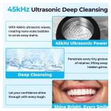 Ultrasonic Retainer Cleaner Machine, Denture Cleaner for Mouth Guard, Night Guard, Aligner, Dentures,Braces, Jewelry, 45kHz 250ML UV Ultrasonic Denture cleaner Ultra Sonic Cleaning for Retainers Black