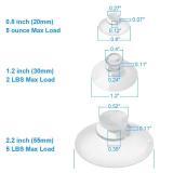 LuluEasy 30 Pieces 3 Sizes Clear Suction Cups for Glass Without Hooks, Small Rubber Suction Cups for Home Organization Festival Christmas Decoration Window (Assorted Sizes 0.8 + 1.2 + 2.2 inch)