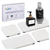 4PCS Water Absorbing Stone Tray for Sink, Fast Drying Stone Sink Tray, Water Absorbent Diatomite Trays, Diatomaceous Coaster, Stones Drying Trays for Bathroom Sinks and Kitchen Counter