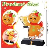Trnayi 3 Pcs Christmas Contest Trophy Set Acrylic 1st 2nd 3rd 5.9ftft Funny Trophies Gingerbread House Man Cookie Santa Snowman Decorating Kit Party Award for Xmas(Christmas Cookie Contest)