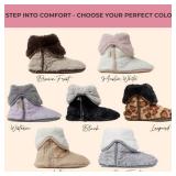 Dearfoams Womenfts faux fur Foldown Boot Slipper, Wisteria, XL Regular US