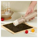 Delamu Sushi Making Kit, 20 in 1 Bazooka Roller Kit with Chefs Knife, Bamboo Mats, Rice Mold, Temaki Sushi Mats, Rice Paddle, Spreader, Chopsticks, Sauce Dishes, Guide Book