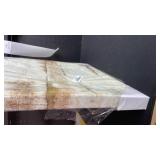 Yihui Arts Rustic Farmhouse Tree Wall Art - Hand Painted Landscape Painting with Gold Foil Accents and Textured Square Canvas - Nature Artwork for Vintage Decor