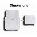 Vaygway All Weather Floor Mats-Universal 4 Piece Car Interior- Rubber Clear Car Plastic Rug-Blue-Tinged Weather Protection Mats