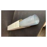 Vaygway All Weather Floor Mats-Universal 4 Piece Car Interior- Rubber Clear Car Plastic Rug-Blue-Tinged Weather Protection Mats