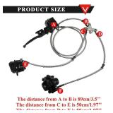 PRO BAT Front Hydraulic Twin Disc Brake Calipers Disk Rotor System for 150cc 200cc 250cc PIT Trail Dirt Quad Bike ATV Go Kart Buggy (Left Hand Brake Lever)