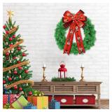 Artificial Christmas Wreath, Green Christmas Wreath?12 Inch Canadian Pine Artificial Christmas Wreath Gifts for Christmas Party Decor, Front Door Wreath, Unlit, Pack of 3 (3, Green 12inch)