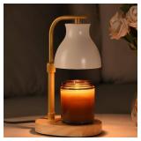 SOKCVSEA Candle Warmer Lamp - Candle Lamp Warmer with Timer, Birthday Gifts for Mom Women, House Warming Gifts New Home Decor,Wax Melt Warmer with 2 Bulbs F.White Gold