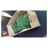 KING BIRD Pre-lit Christmas Garland, 9 FT by 12 Inch, Classic Green Christmas Garland with 50 Warm Lights 300 Branch Tips for Indoor and Outdoor Decoration