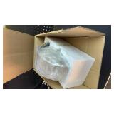 Industrial Semi Flush Mount Ceiling Light, 800 Lumen LED Bulb Included, Seeded Glass Shade Farmhouse Light Fixture for Hallway Corridor Kitchen Bathroom Bedroom Passway