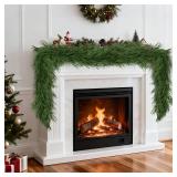 2-Pack 6 Ft Artificial Norfolk Pine Garland - Realistic Winter Greenery for Christmas, Mantel, Table and Outdoor Decor  Flexible and Long-Lasting