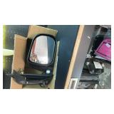Passenger Side Mirror Compatible with 2004-2010 Toyota Sienna 3Pins with Power Glass Manual Folding Black Right Side View Mirrors Replace TO1321201