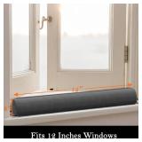 Sunolga Door Draft Stopper Blocks Hot and Cold Air with Removable Washable Cover for Bottom of Door and Window, All-Season Seal for Wind, Noise, Seal for Gaps Up to 3\, Home Essentials, 12\in, Grayin