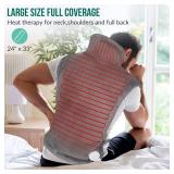 Snailax Heating Pad for Neck and Shoulders and Back, Large Heating Pad for Neck and Shoulders, Electric Heated Wrap, 6 Heat Settings and Auto Shut Off, Washable,Gifts