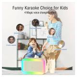 MEGUO Karaoke Machine Microphone,Fun Toys Christmas Birthday Gifts for Adult Women Men Girls Kids Toddler Boys,Portable Bluetooth Speaker with 2 Wireless Microphone for Home Party Birthday