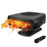 Car Heater 12V 200W - Portable Auto Vehicle Heater Defroster Windshield Defogger Automobile Windscreen Heaters for Cars with Fast Heating and Cooling Fan Window Defroster with Cigarette Lighter Plug