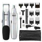 Wahl 5622 Groomsman Rechargeable Beard  Mustache  Hair and Nose Hair Trimmer for Detailing and Grooming  Black Rechargeable Trimmer
