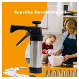 Stainless Steel Cookies Press, Cookies Press for Baking,Cookie Press Gun Kit with 13 Cookie Discs and 8 Piping Tips for DIY cake Maker Decorating Baking Supplies