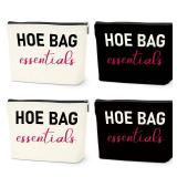 3 PCS Funny Gifts for Women Makeup Bag, Birthday Fun Hostess Gift for Women Girls Friends Cosmetic Bags Gag Gifts Girls Weekend Overnight Makeup Funny Travel Pouch, Black White