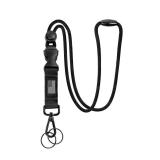 DAYGOS Breakaway Lanyards for ID Badges - Safety Detachable Key Lanyard with USA Flag, Adjustable Neck Strap Lanyard for Card Holder and Keys, Black, 1PCS