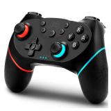 NENOTOH Pro Controller for Switch, Switch Lite and OLED - Adjustable Turbo, Dual Vibration, Ergonomic Non-Slip Gamepad Joystick