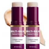 Cemenrete Multi-Balm Collagen Extract Hydrating Stick with Calcium Volume, Anti-Aging Moisturizing Formula for Face, Eyes and Neck, Purple, 9g/0.32oz ffz (2, 4.13x2.2)