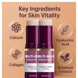 Cemenrete Multi-Balm Collagen Extract Hydrating Stick with Calcium Volume, Anti-Aging Moisturizing Formula for Face, Eyes and Neck, Purple, 9g/0.32oz ffz (2, 4.13x2.2)