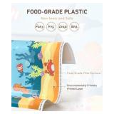 Disposable Stick-on Placemats 40 Pack for Baby and Kids, Toddler Placemats in Reusable Pouch 12\ x 18\in (Blue Ocean Life)in