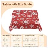 Yesad Square Tablecloth 54x54In Floral Table Cover 60x60In Washable Table Cover for Party Restaurant, Picnic, Indoor and Outdoor Dining, 60x60In, Christmas Snow