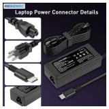 INEXEWOC Universal 65W USB C Laptop Charger Compatible with Lenovo,HP, Dell, Acer, Asus, Samsung, Google and More, for Office, School, and Family