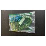 Set of 7 Artificial Blue Berry Stems Bundle