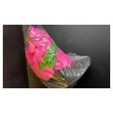 Leitee 25 Pcs Witch Hat Ring Toss Games Set Halloween Party Favors Pink and Green Party Decorations 5 Black Oxford Fabric Wizard Hats with 20 Inflatable Rings for Girls Women Birthday Movie *missing s