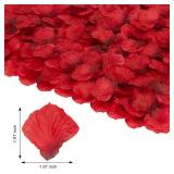 BESKIT 3000 PCS Dark Red Artificial Silk Rose Petals for Romantic Night, Wedding, Party, Anniversary Flower Decorations