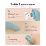 Momcozy Rolling Lactation Massager with Heat, 3-in-1 Real-Like Massage for Relieve Clogged Ducts, Breast Massager Warming for Breastfeeding, Improve Milk Flow, Blue-Green