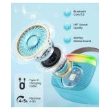 Mini Karaoke Machine for Kids, Toy for Girls Portable Bluetooth Speaker with 2 Wireless Microphones, Fashion Toy Gifts for Christmas Birthday, for 3 4 5 6 7 8+ Year Old Girls Gifts(Blue)