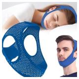 Anti Snoring Devices - Chin Strap for Sleeping - Simple and Effective Stop Anti Snoring Chin Strap - Adjustable Airflow Jaw Strap - Snoring Solution for Women and Men - Black7AA